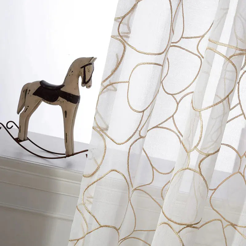 Cortinas Translúcidas de diseño onduladas para Dormitorio y Sala de Estar