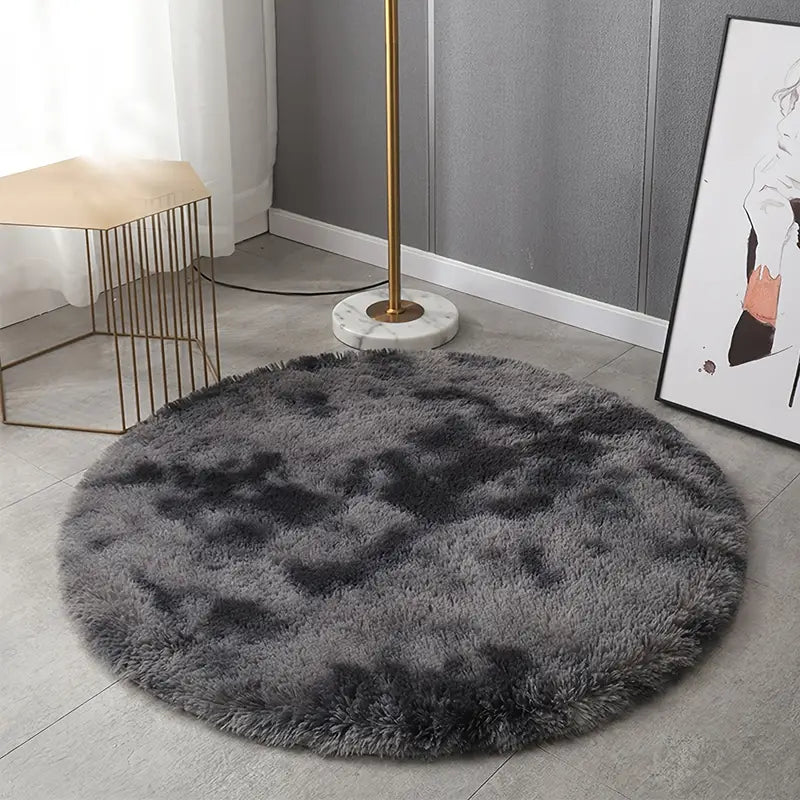 Alfombra redonda de felpa para la decoración de la sala de estar
