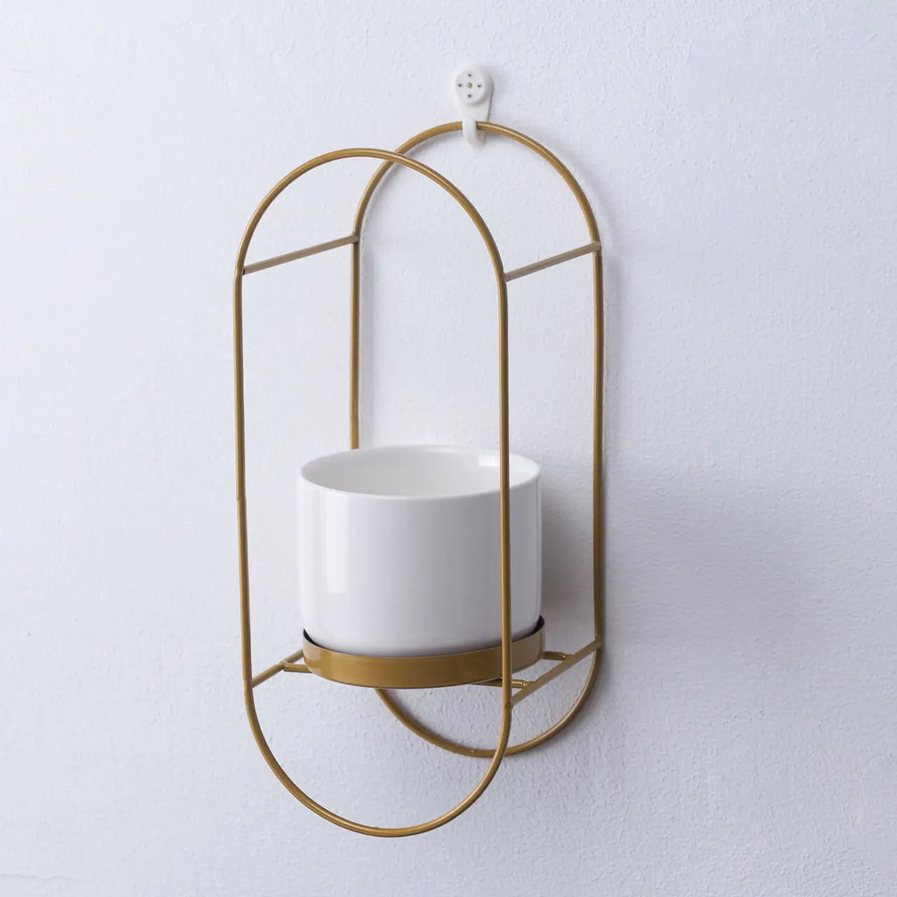 Juego de Macetas Suculentas de Cerámica con Soporte de Hierro