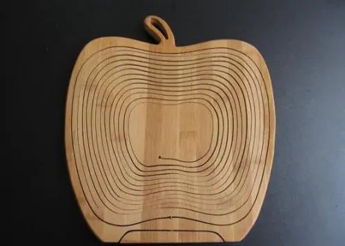 Cesta de fruta plegable de bambú creativo