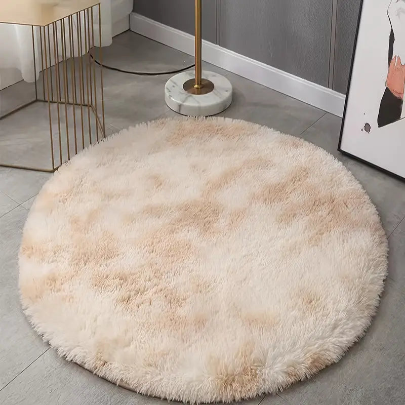 Alfombra redonda de felpa para la decoración de la sala de estar