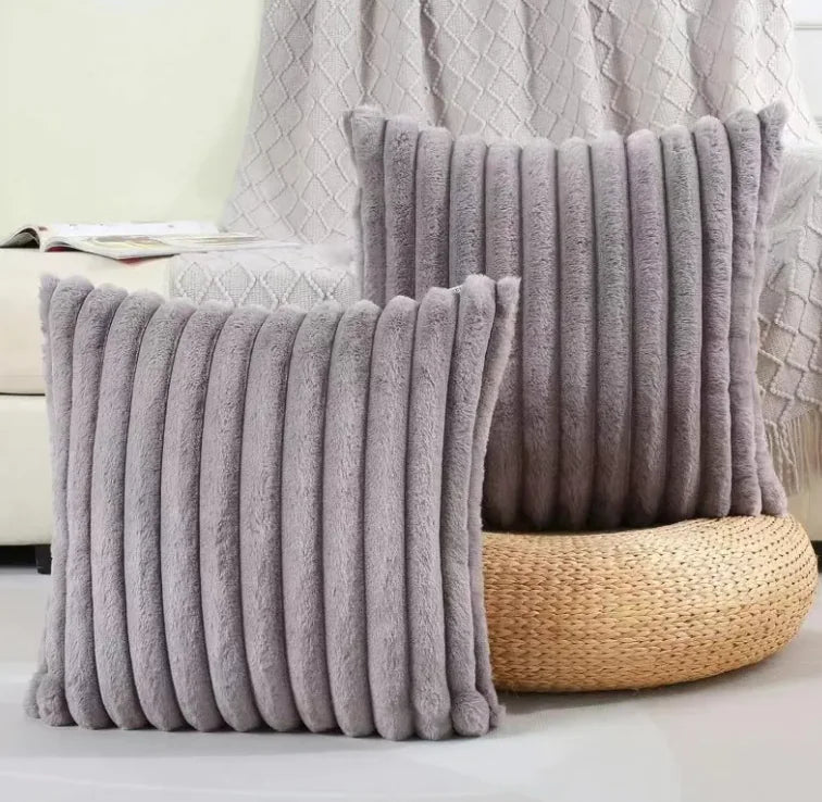 Funda de Almohada de Piel de Conejo Imitación