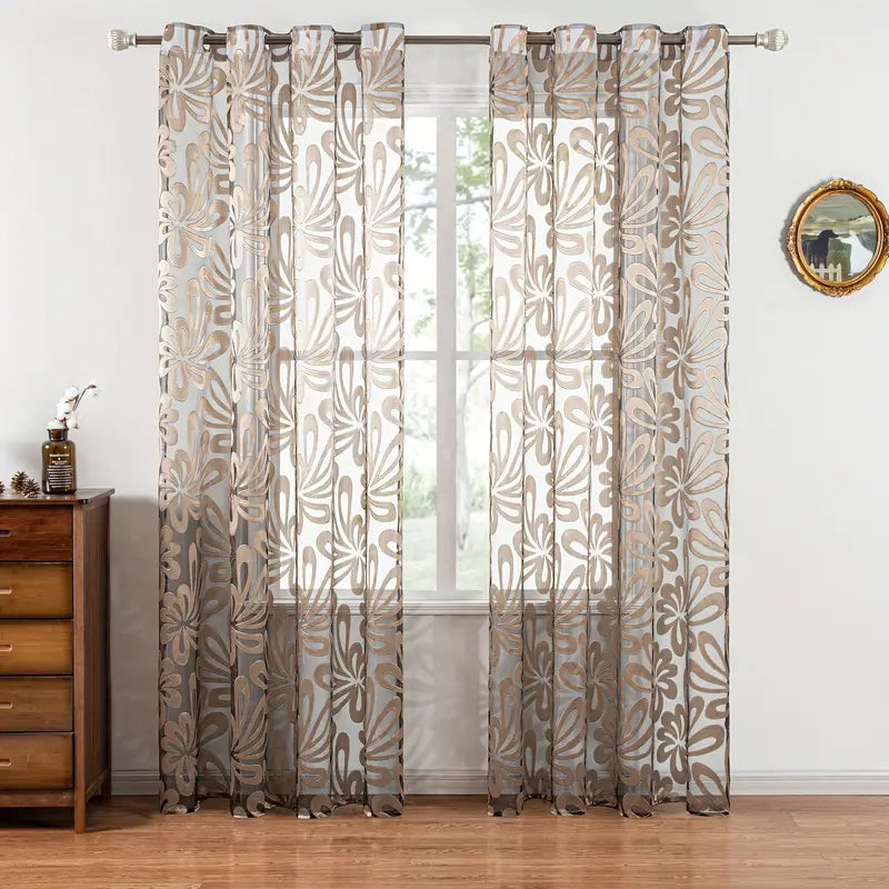 Cortinas elegantes Premium estilo floral