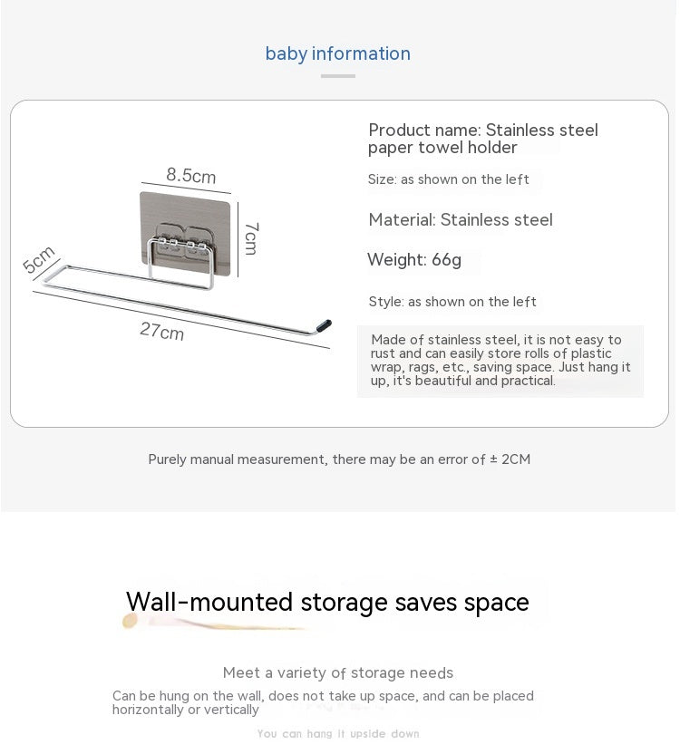Estante de almacenamiento de cocina para papel