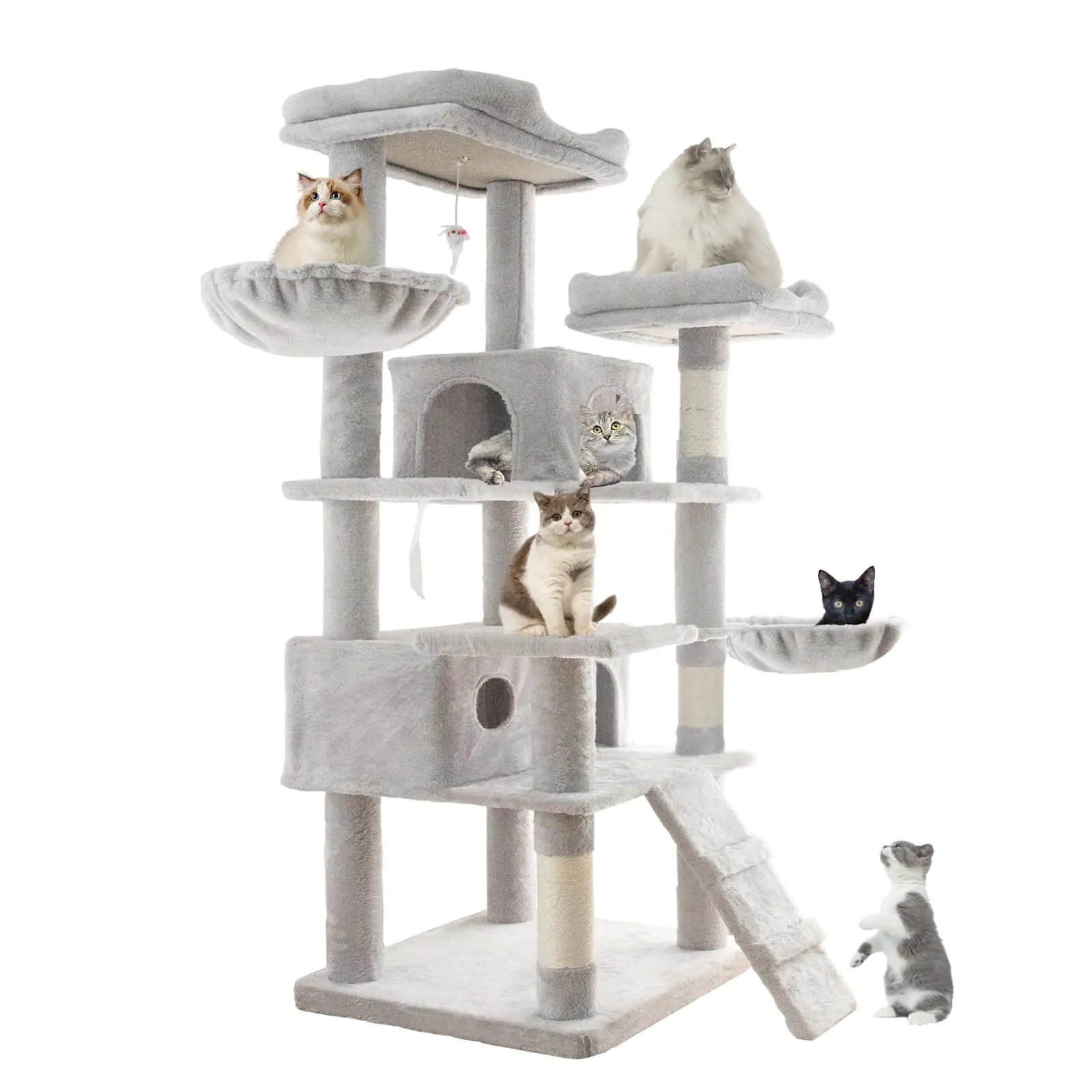 Torre para Gatos de  160,02 CM Varios Niveles Interior