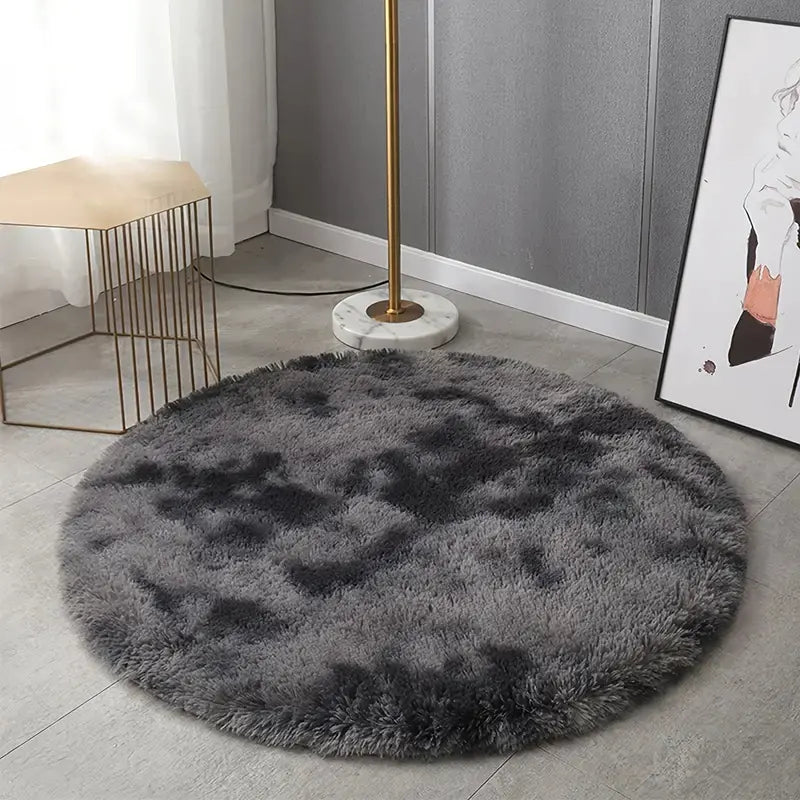 Alfombra redonda de felpa para la decoración de la sala de estar