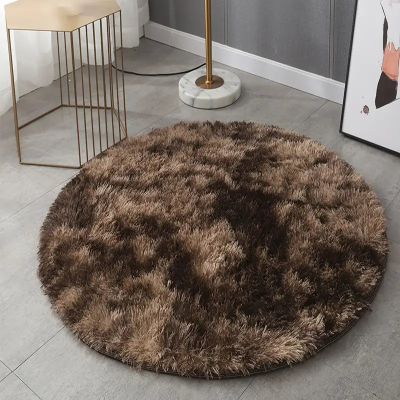 Alfombra redonda de felpa para la decoración de la sala de estar