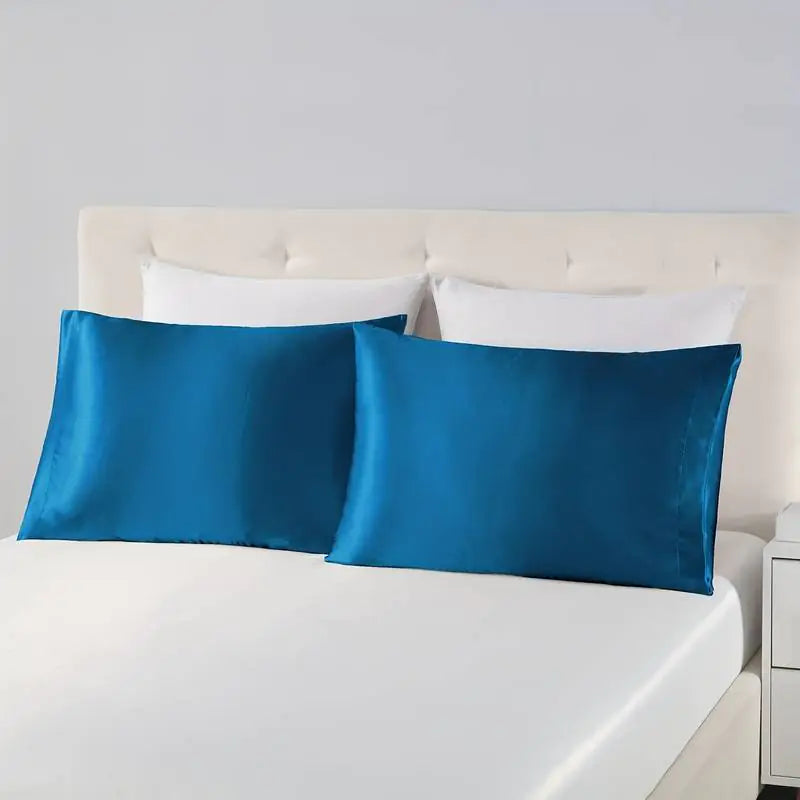 2pcs Fundas de almohada de seda