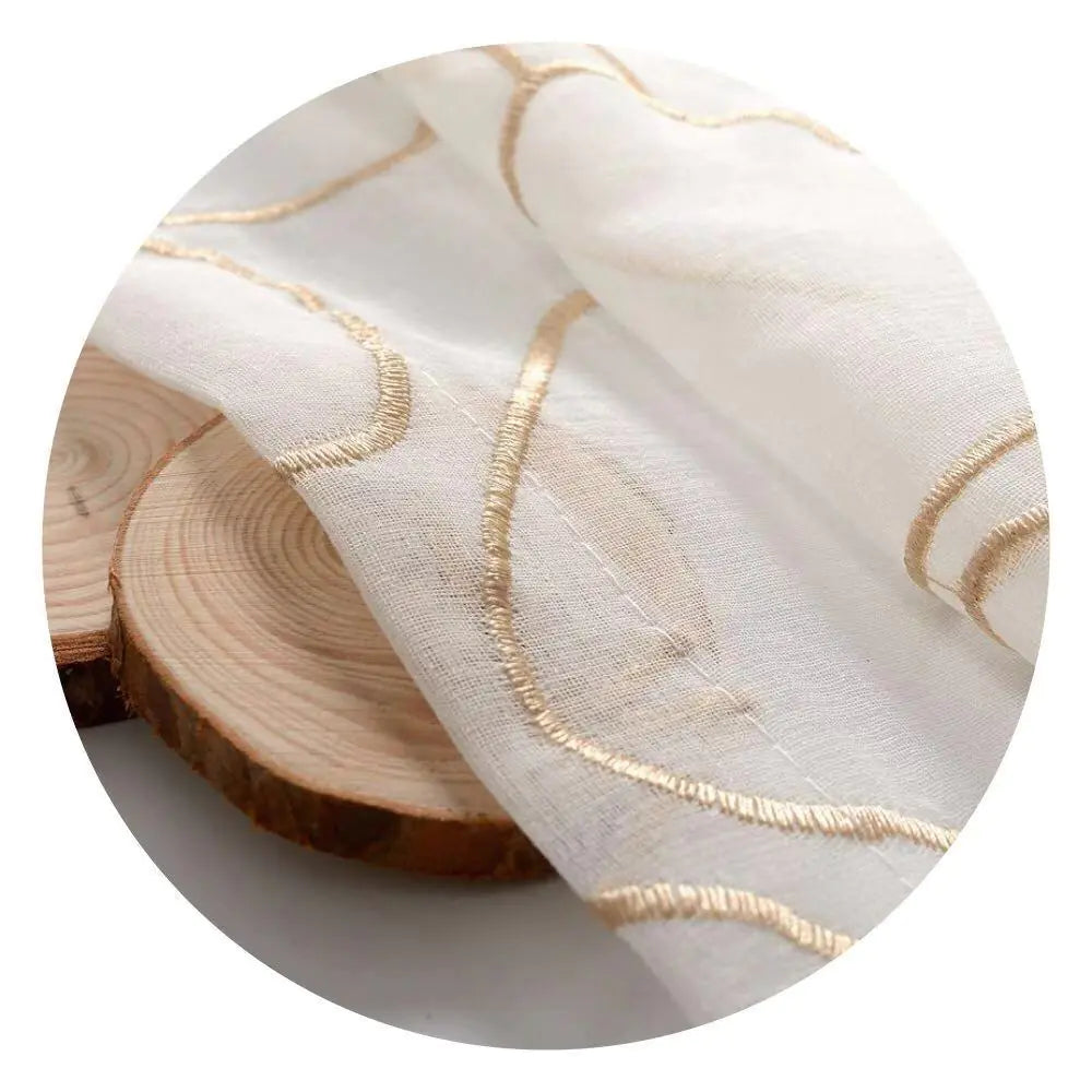 Cortinas Translúcidas de diseño onduladas para Dormitorio y Sala de Estar