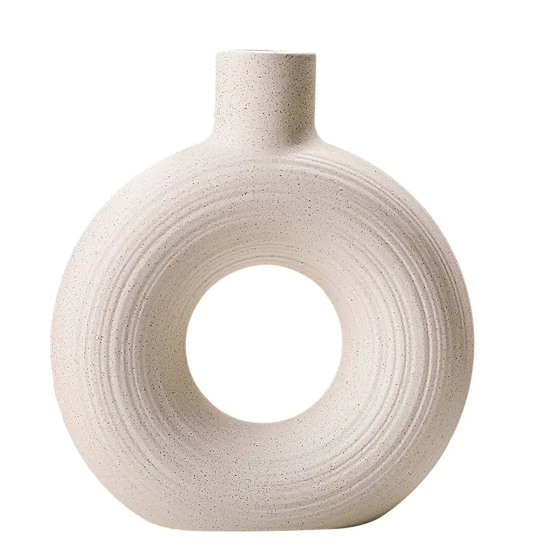 Elegante jarrón de cerámica para decoración del hogar - Diseño nórdico