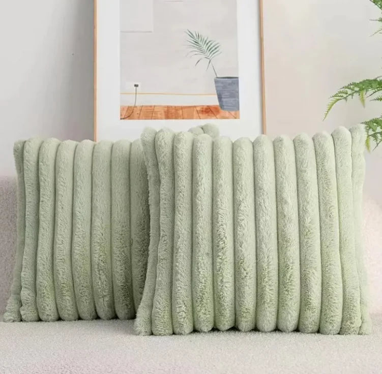 Funda de Almohada de Piel de Conejo Imitación