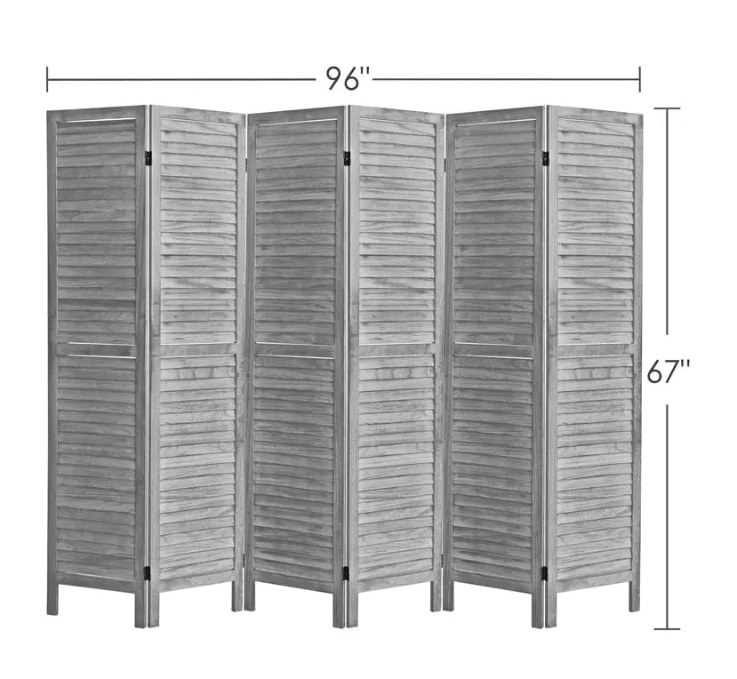 Elegante divisor de madera blanca