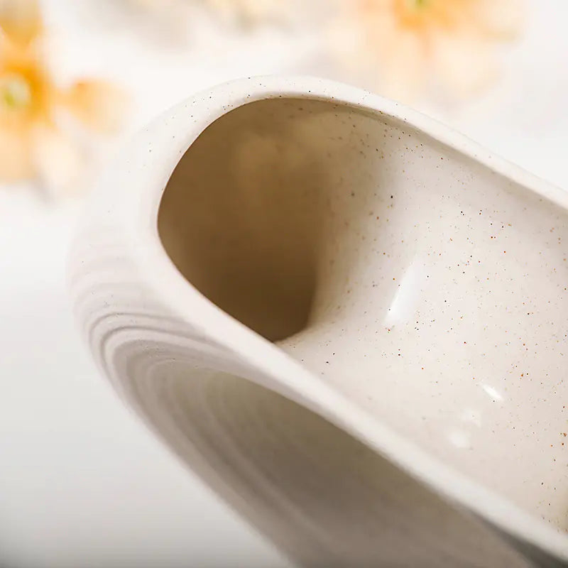 Elegante jarrón de cerámica para decoración del hogar - Diseño nórdico