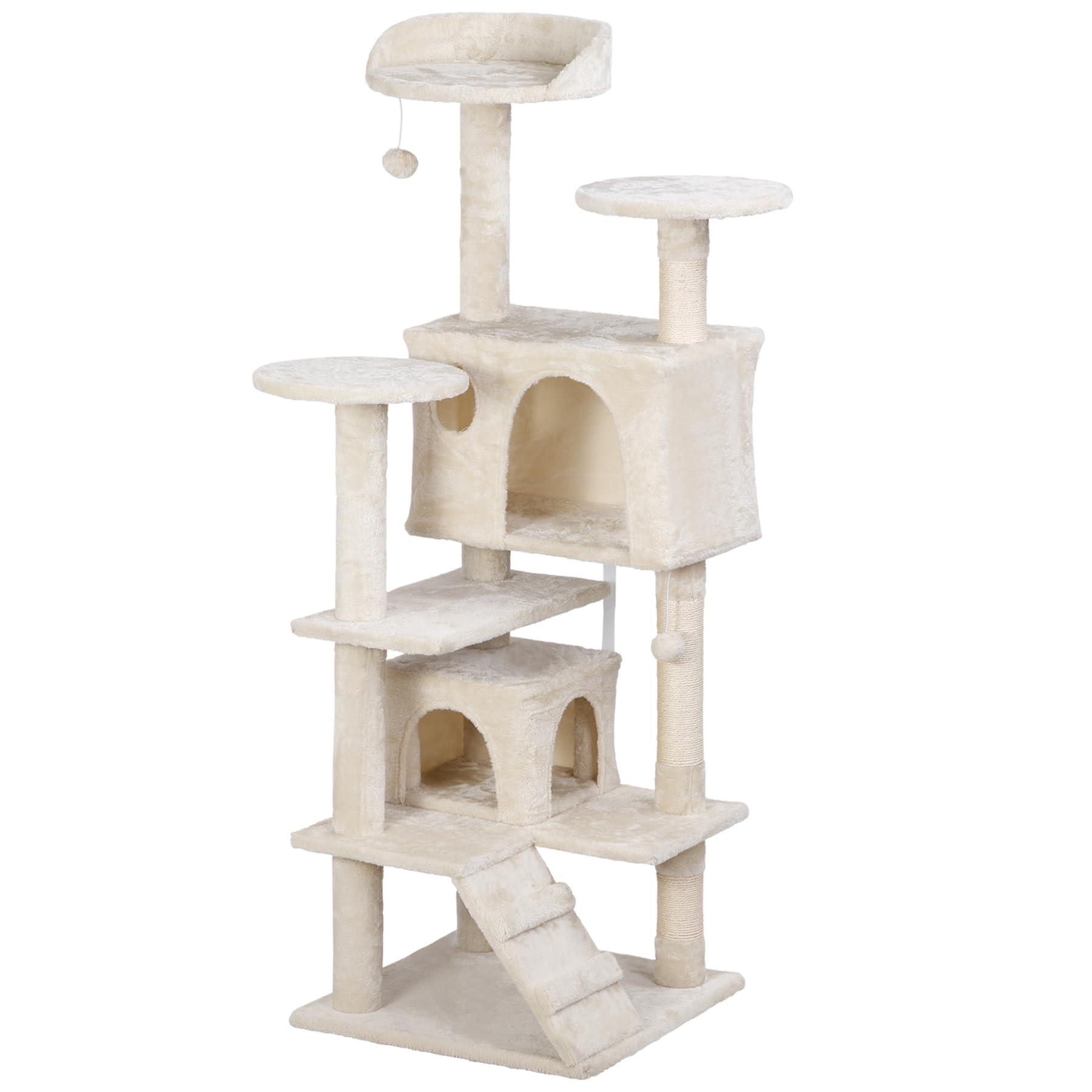 Torre de Gatos de 54 Pulgadas Condo Mueble Árbol