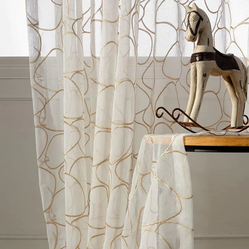 Cortinas Translúcidas de diseño onduladas para Dormitorio y Sala de Estar