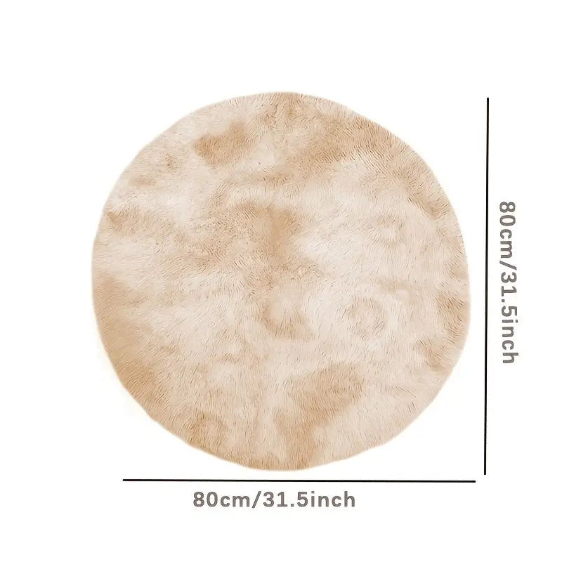Alfombra redonda de felpa para la decoración de la sala de estar
