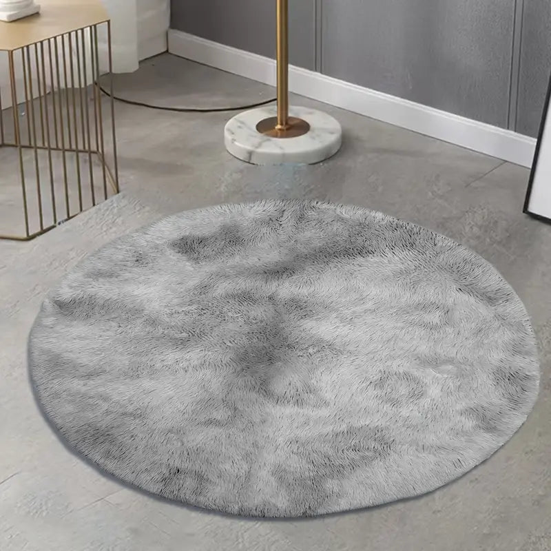 Alfombra redonda de felpa para la decoración de la sala de estar
